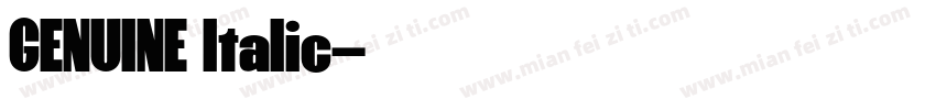 GENUINE Italic字体转换